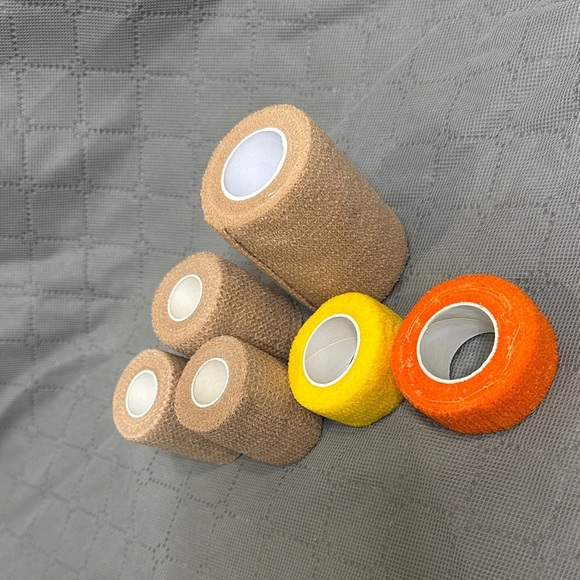 Pet Bandage Wraps - Brown, Orange, Yellow Assorted Sizes 6 Rolls Dog Horse Sport - Picture 2 of 6